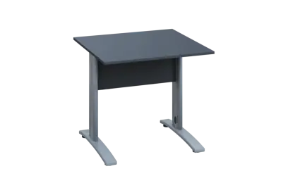 EPK 28 - 8 stůl kancelářský, kovová podnož stříbrná, deska 25 mm, široký 800 mm, antracit